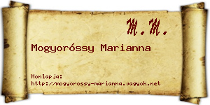 Mogyoróssy Marianna névjegykártya